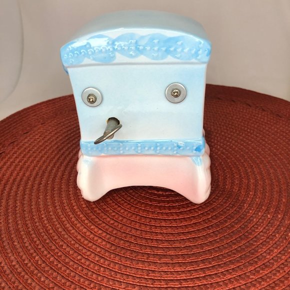 Vintage Nursery Themed Porcelain Music Box Decorative Planter Lot - Picture 10 of 16